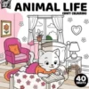 Cosy Malebog 20 X 20 CM - 40 Sider Animal