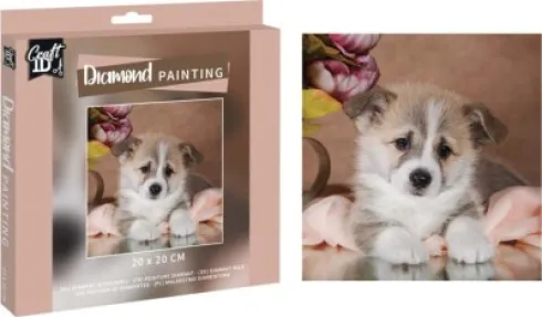 Craft Id - Diamond Painting - Hund - 20X20 CM
