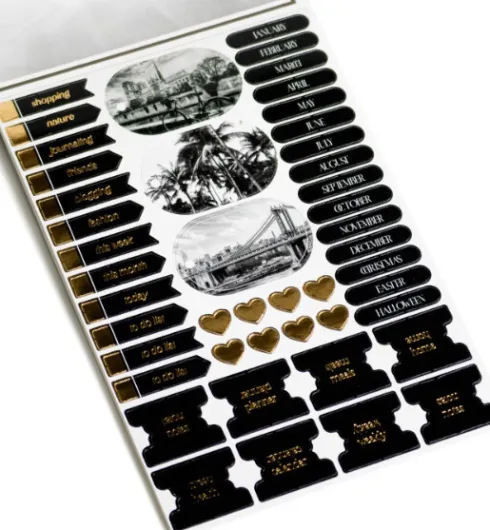 Craft Id - Journaling Designpapir Blok - A5 - 24 Ark - Sort
