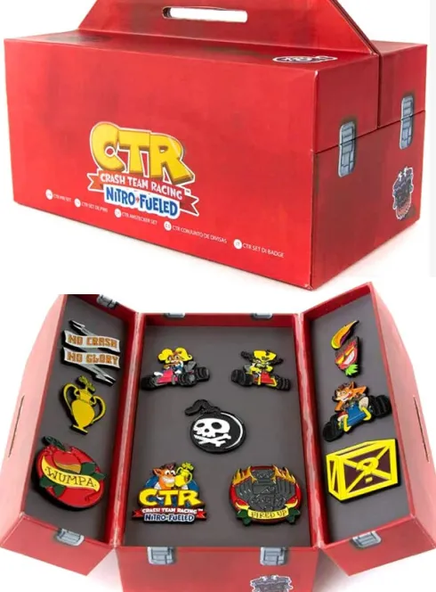 Crash Bandicoot Team Racing - Værktøjskasse Med Badges