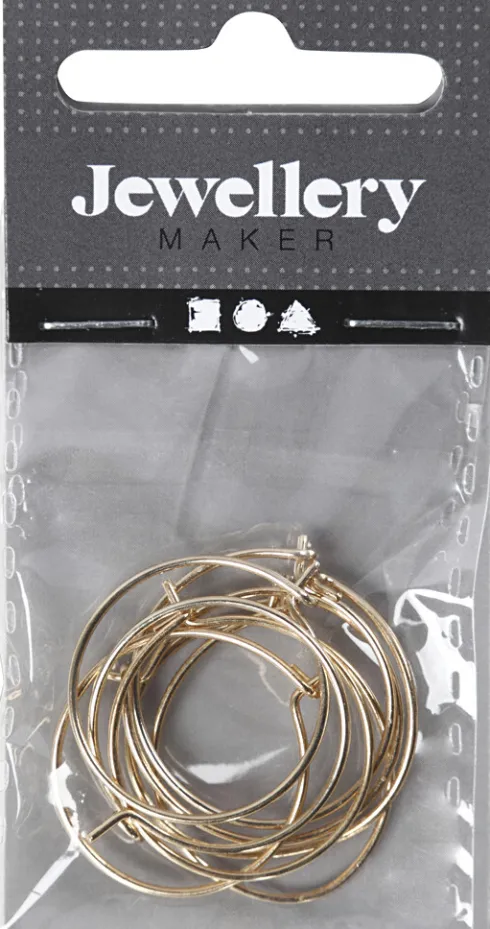 Creoler - Ø 20 MM - Forgyldt - 8 Stk