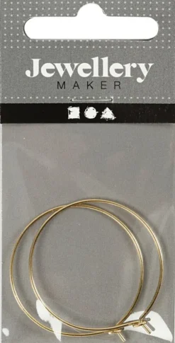 Creoler - Ø 30 MM - Forgyldt - 6 Stk