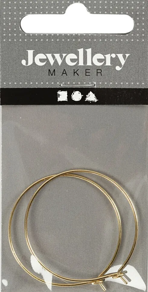 Creoler - Ø 30 MM - Forgyldt - 6 Stk