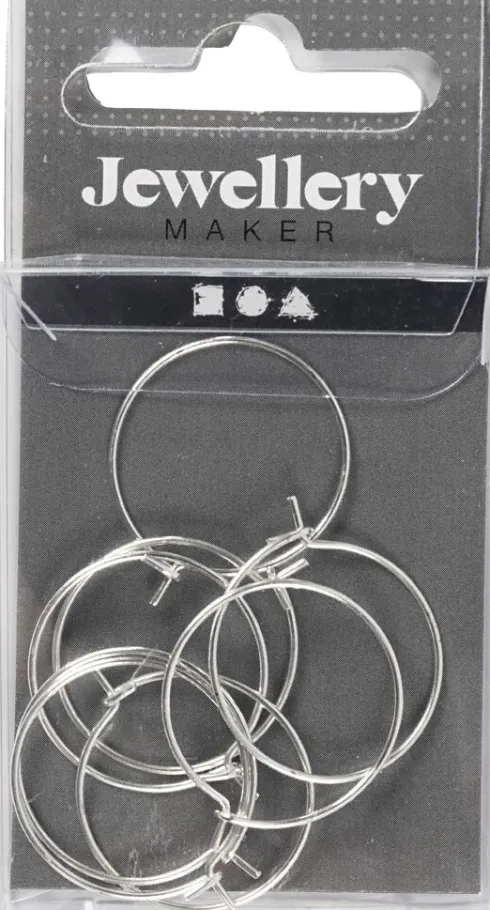 Creoler - Ø 20 MM - Forsølvet - 8 Stk