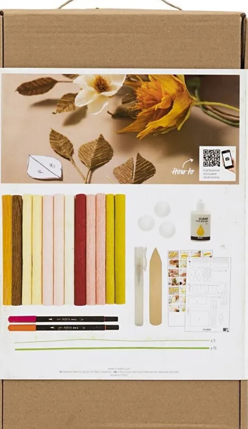 Crepepapir - Blomster DIY Kit - Avanceret