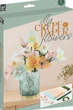 Crepepapir Blomster - DIY Sæt - 6 Farver