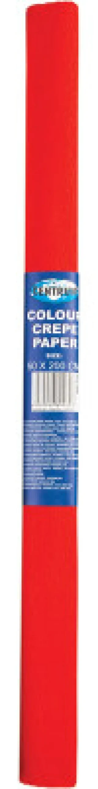 Crepe Papir 50 CM X 2 M - Rød 10 Ruller - Centrum