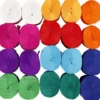 Crepepapir Ruller - L 20 M - B 5 CM - 22 G - Assorterede Farver - 20 Ruller
