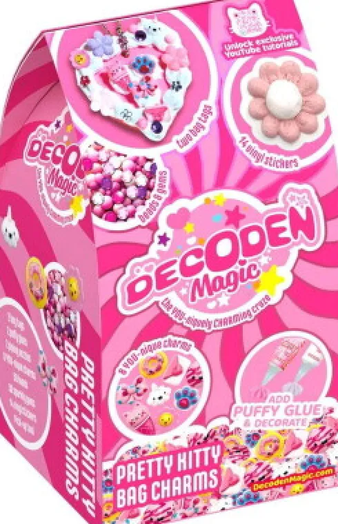 Decoden Magic - Pretty Kitty Bag Charms - DIY Charms Til Børn