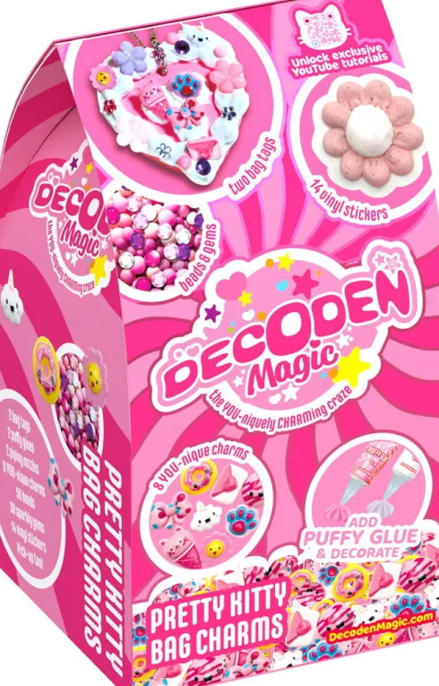 Decoden Magic - Pretty Kitty Bag Charms - DIY Charms Til Børn
