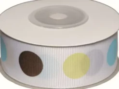 Dekobånd M/Prikker Dreng 25Mm 10M - Polyester