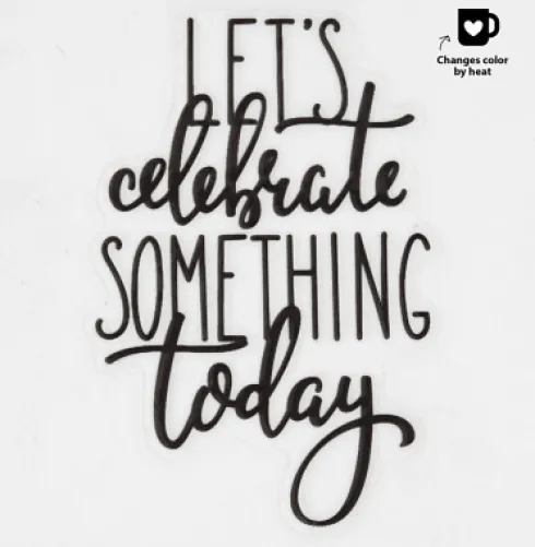 Dekorations Klistermærker - Let's Celebrate - Farveskiftende