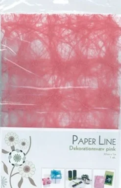 Dekorationsvæv 30Cm X 1M Pink - Paper Line
