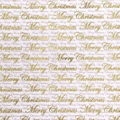 Designpapir - Glædelig Jul Og Prikker - 30,5X30,5 CM - 180 G - Guld - 3 Ark