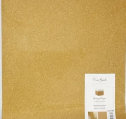 Designpapir - Glimmer - 30,5X30,5 CM - 120+128 G - Guld - 2 Ark