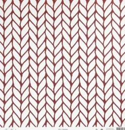 Designpapir - Hygge Og Strik - 30,5X30,5 CM - 180 G - 5 Ark