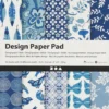 Designpapir I Blok - 15,2X15,2 CM - 120 G - Blå - 50 Ark