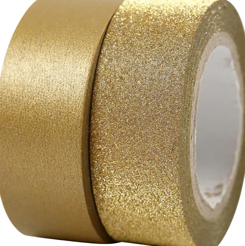 Designtape - B 15 MM - Guld - 2 Ruller