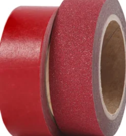 Designtape - B 15 MM - Rød - 2 Ruller