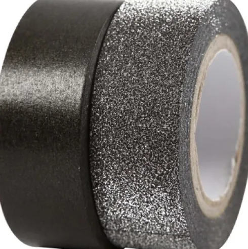 Designtape - B 15 MM - Sort - 2 Ruller