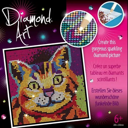 Diamond Art - Kat - 20 X 20 CM