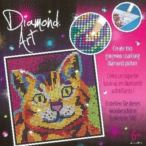 Diamond Art - Kat - 20 X 20 CM