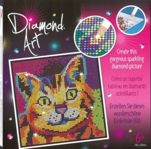 Diamond Art - Kat - 20 X 20 CM