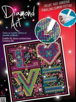 Diamond Art - Love Tekst - 20 X 20 CM