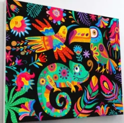 Diamond Art Painting Kit På Lærred - 30X40 CM - Fiesta - Splat