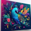 Diamond Art Painting Kit På Lærred - 30X40 CM - Påfugl - Splat