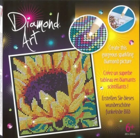 Diamond Art - Solsikke Blomst - 20 X 20 CM