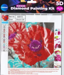 Diamond Painting Kit - 5D - 20X20 CM - Blomst