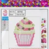 Diamond Painting Kit - 5D - 15X15 CM - Cupcake