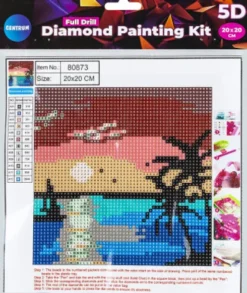 Diamond Painting Kit - 5D - 20X20 CM - Hawaii