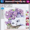 Diamond Painting Kit - 5D - 20X20 CM - Kat