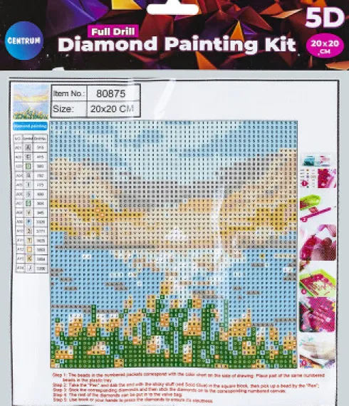 Diamond Painting Kit - 5D - 20X20 CM - Landskab