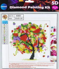 Diamond Painting Kit - 5D - 20X20 CM - Træ