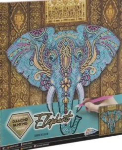 Diamond Painting På Lærred - Elefant - 30 X 30 CM