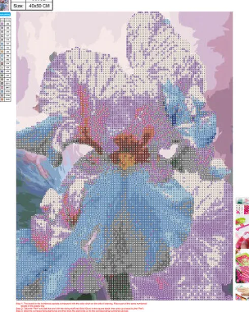Diamond Painting - 40X50 CM - Blomster