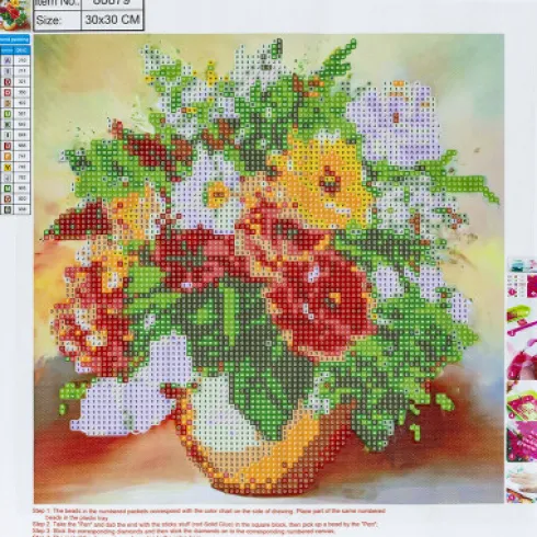 Diamond Painting - 30X30 CM - Blomster