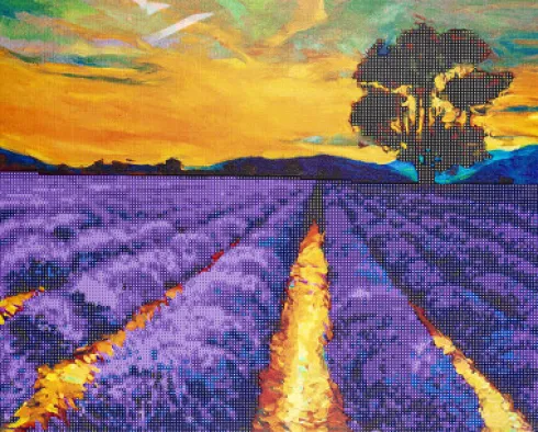 Diamond Painting - 40X50 CM - Lilla Mark