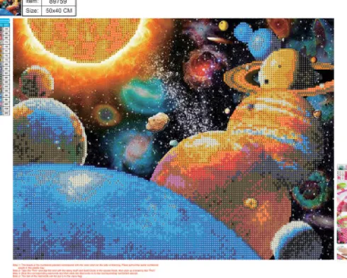Diamond Painting - 40X50 CM - Space Tema