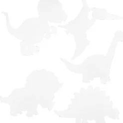 Dinosaurer - H 15-22 CM - B 24-25 CM - 230 G - Hvid - 16 Stk