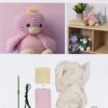 DIY Kit Amigurumi - Ælling - Lys Pink - Lys Gul