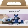 DIY Kit Amigurumi - Vaskebjørn - Sort - Blå