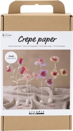 DIY Kit Crepepapir - Blomster - Pastelfarver