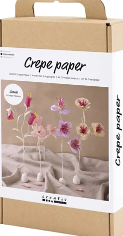 DIY Kit Crepepapir - Blomster - Pastelfarver
