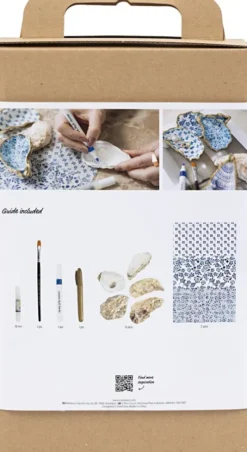 DIY Kit Decoupage - Østersskaller - Blå