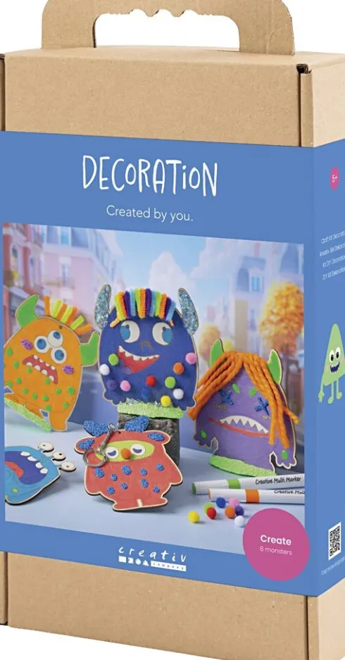 DIY Kit Dekoration - Monstre - Colorful - Glade Farver - Stærke Farver