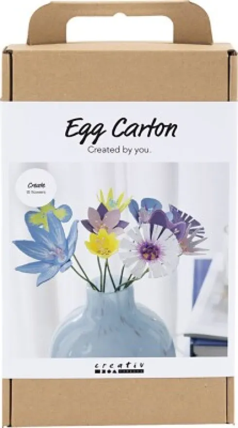 DIY Kit Æggebakke Blomster - Pastelfarver